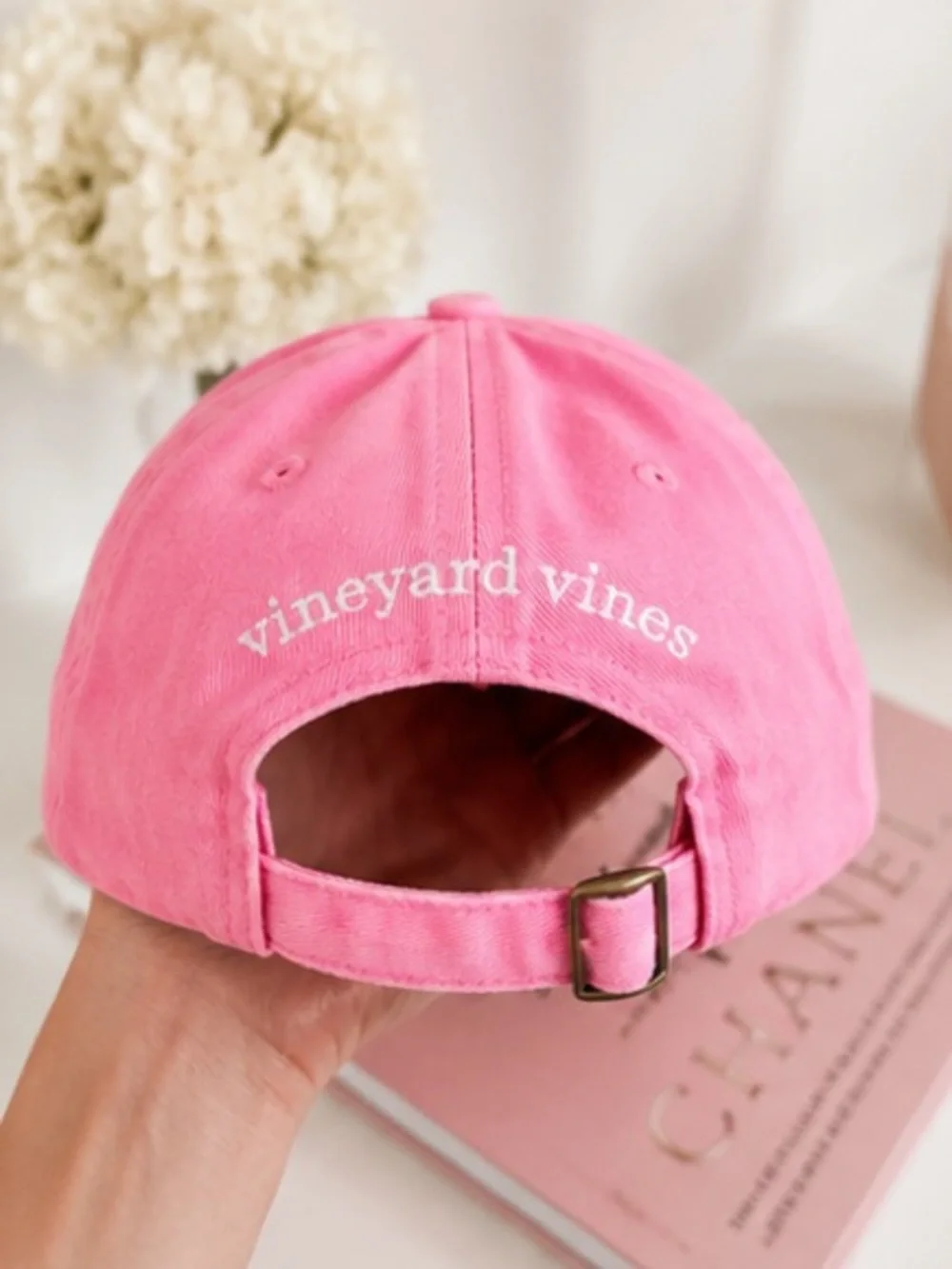 Pink Vineyard Vines Girls Adjustable Whale Hat